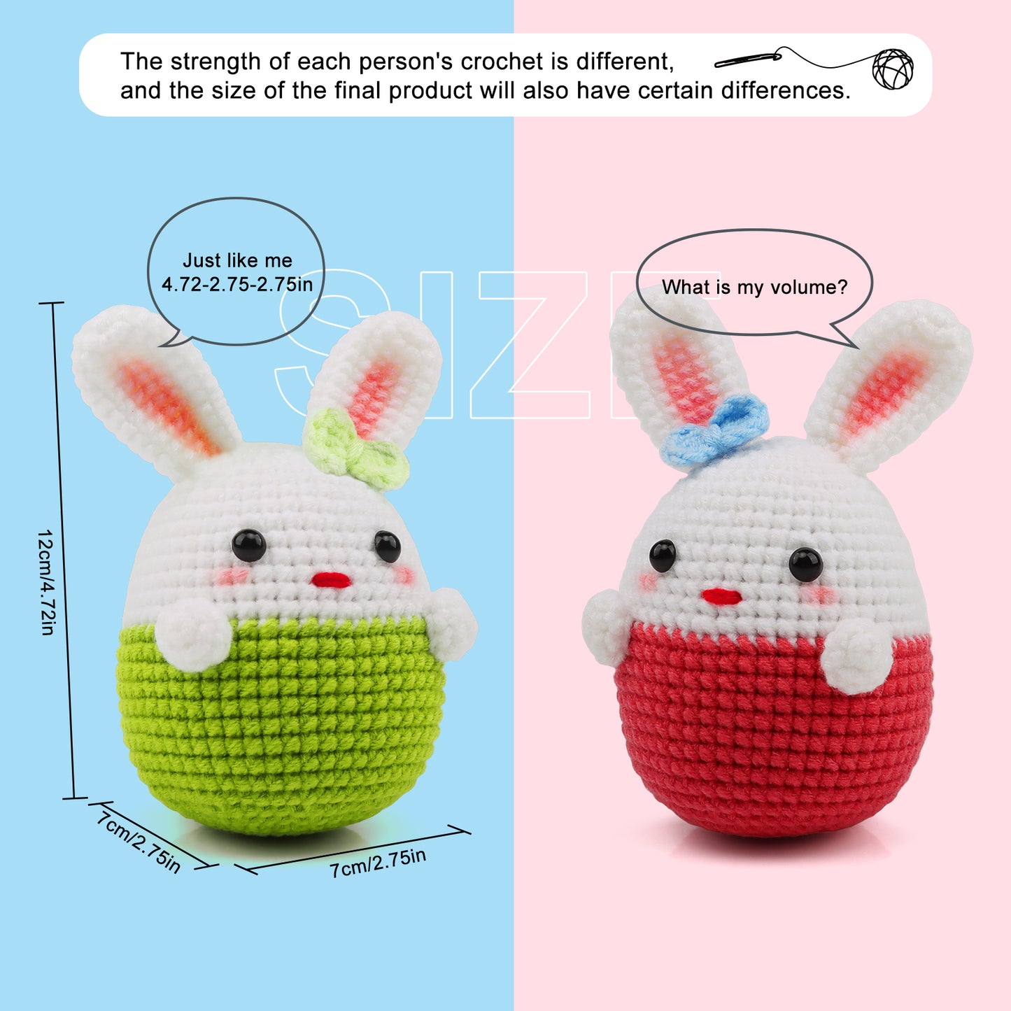 Faircosy Crochet Kit for Beginners: Amigurumi Crocheting Rabbit Kits, Starter Kit for Adults and Kids (10Age+) with Detailed Instructions and Tutorial